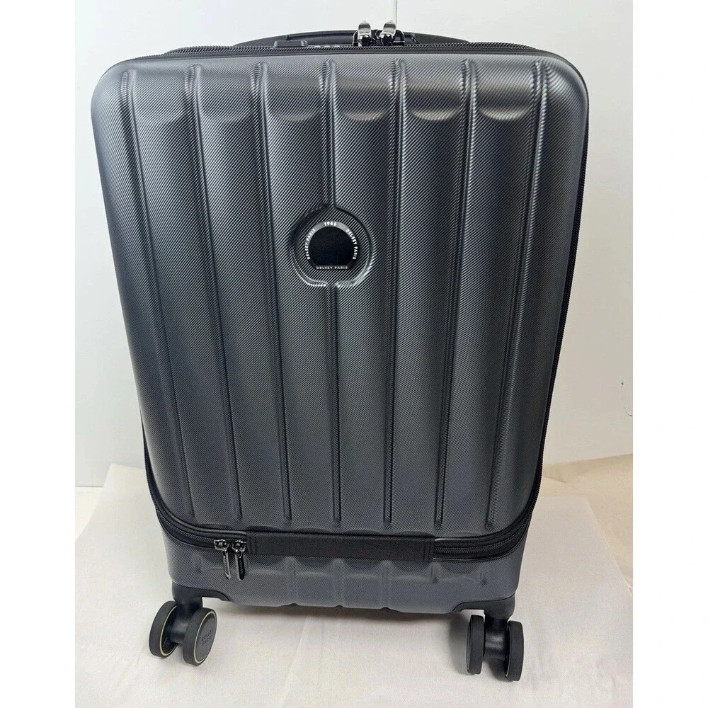 Delsey Paris Shadow 6.0 Carry-on Front Pocket Spinner Suitcase Luggage